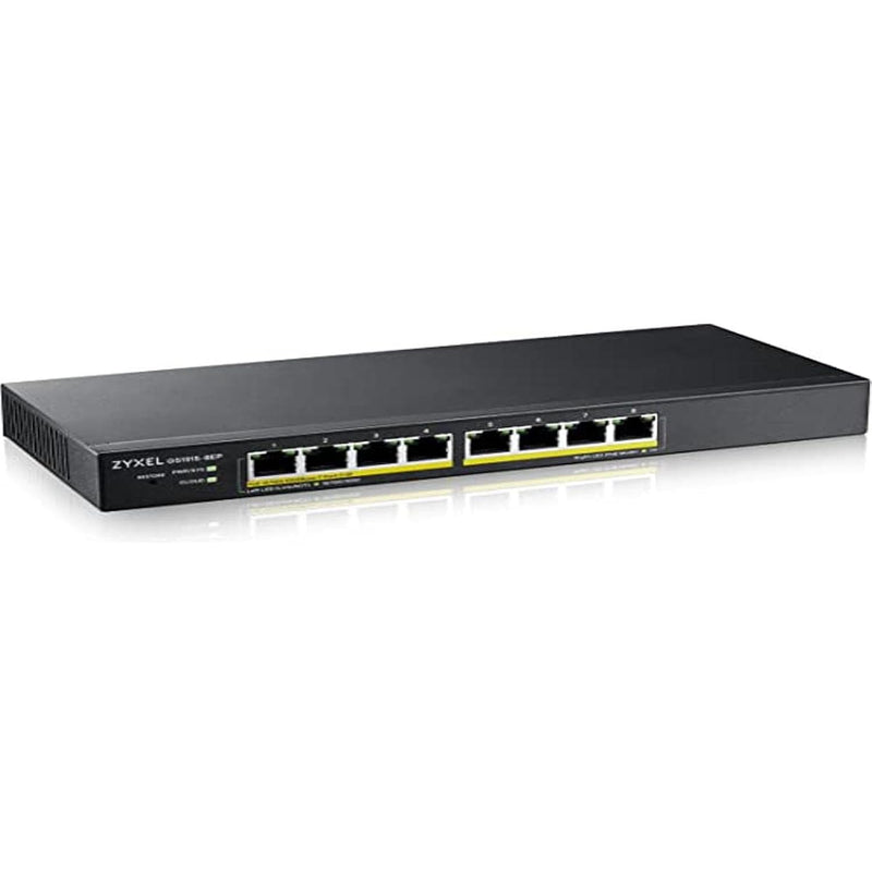 ZyXEL 8-Port GbE PoE Smart Hybrid Mode Switch, standalone or NebulaFlex Cloud,