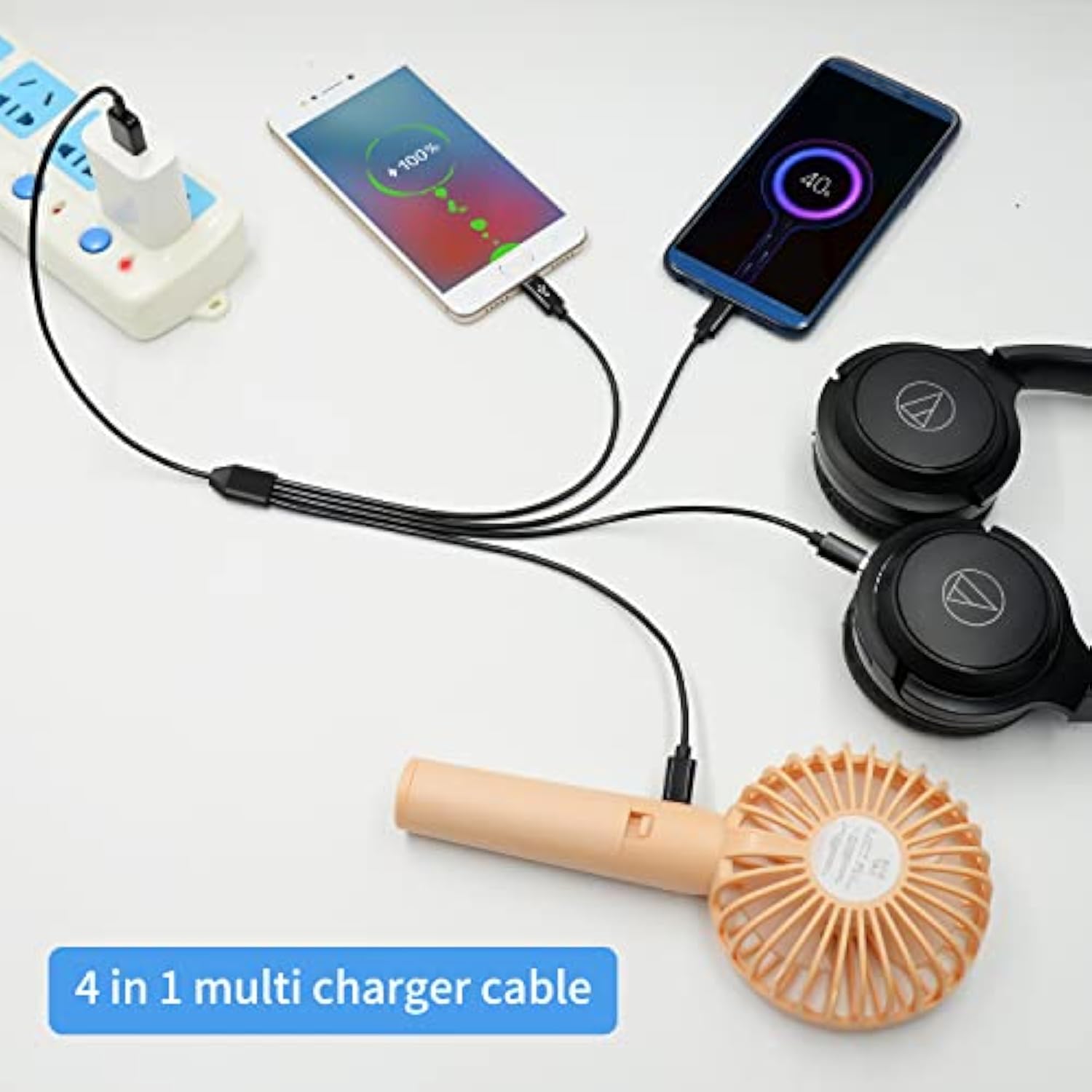 Micro Usb Multi Charging Cable 1.5Ft, Micro Usb Splitter Cable, Usb2.0 Type A