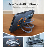 360° Spin Magnetic Stand iPhone 16 Pro Max Case, MagSafe Compatible, Black 6.9"