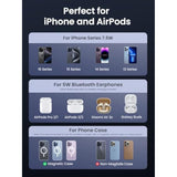 UGREEN MagFlow MagSafe Charger for iPhone 16, Qi Wireless Charger Stand, 2-in-1 Mag Safe Charger Stand Compatible with iPhone 17/17 Air/17 Pro/17 Pro Max/16/15/14/13/12 Series, AirPods 3/2/Pro