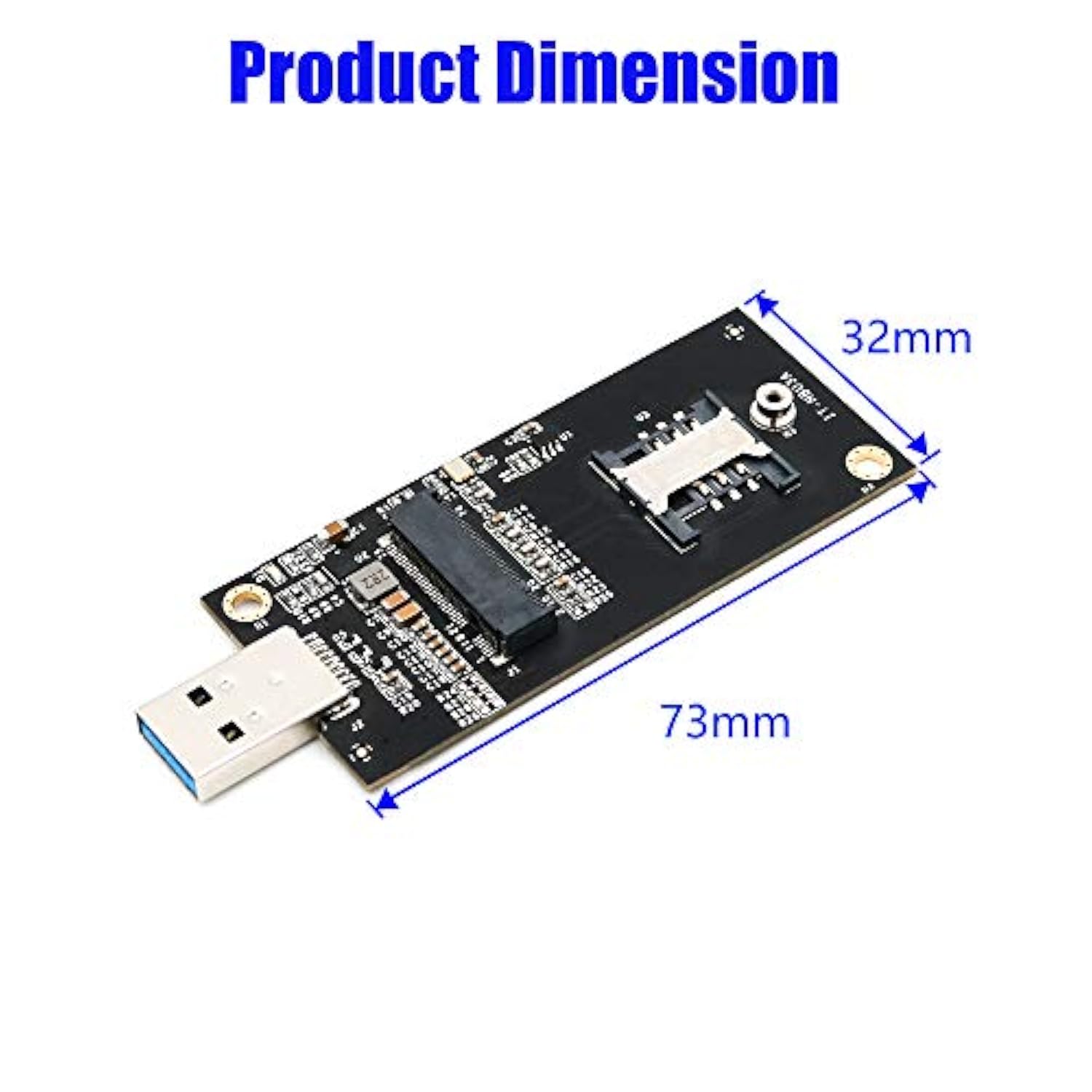 Ngff(M.2) Key B To Usb 3.0 Adapter With Sim 6Pin Slot For Wwan/Lte Module