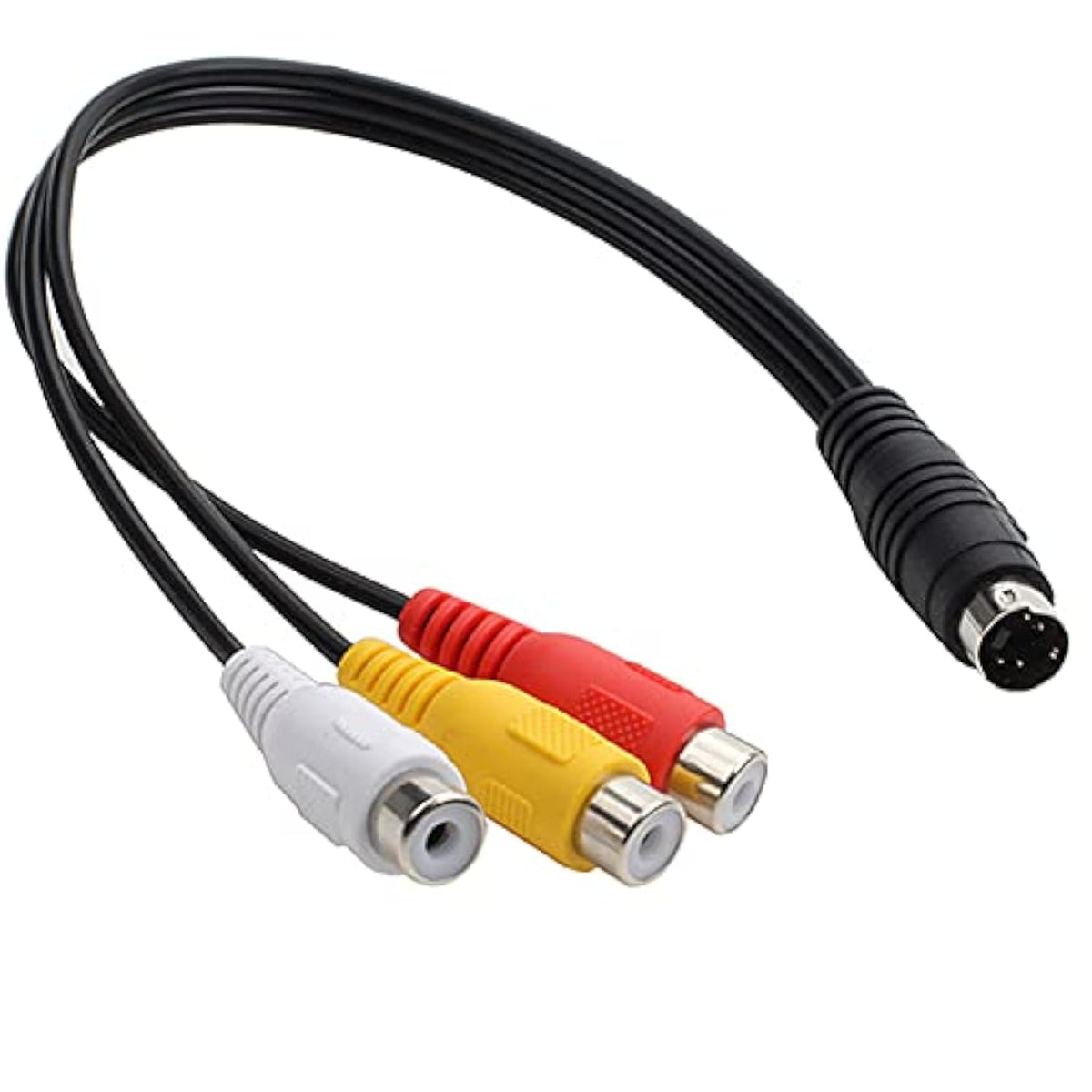 4 Pin S-Video To 3 Rca Av Female Cable For Tv Pc Computer Video Av Projector F
