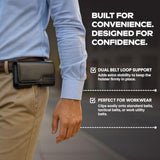 Holster For Samsung Galaxy S25 Ultra, S24 Ultra, S23 Ultra, A17, A16, A15, A14, A13, A36, A35, A32, A73 5G, A72, A71, A55, A54, A53, A42, A23, A03S - Leather Pouch (Fits Slim/Thin Case)