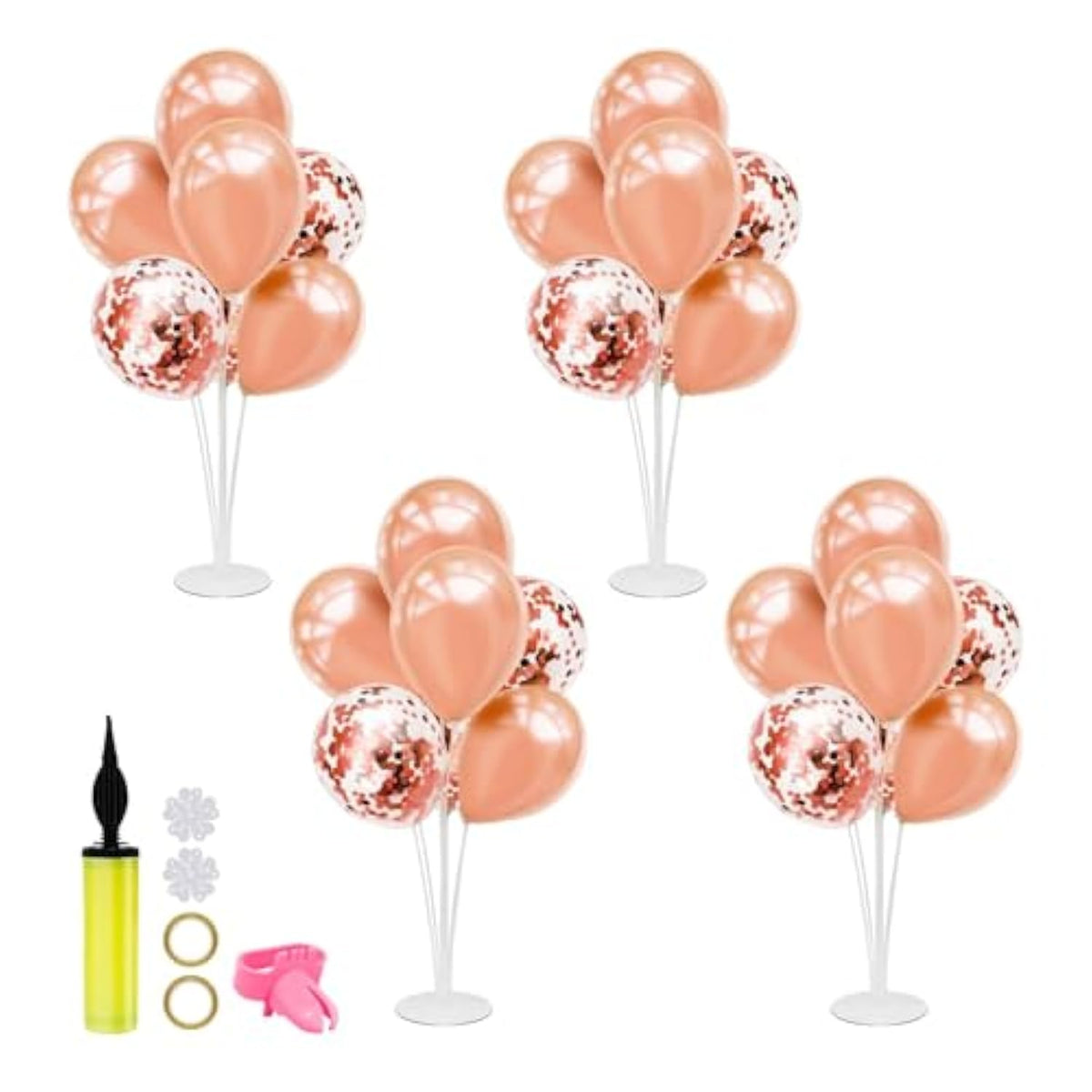 Rose Gold Balloon Stand Centerpieces for Birthday, Wedding, Bridal & Party Decor