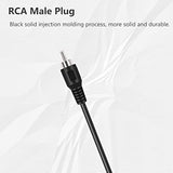 4 Pack Rca Male To Speaker Wire, Rca Male Plug Adapter Connector To Bare Wire Open End Audio Cable For Amplifier Audio Video Receiver Speakers
