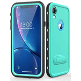 For Xr Case Waterproof,Shockproof Dustproof Ip68 Full-Body Sturdy With Kickstand Case Built-In Screen Protector,Underwater Full Sealed Cover Protective For Xr (Teal)