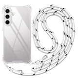Strap Crossbody Case for  Galaxy S26 Clear Women, Shockproof Neck Shoulder Strap Phone Cover with Adjustable Lanyard Phone Case for