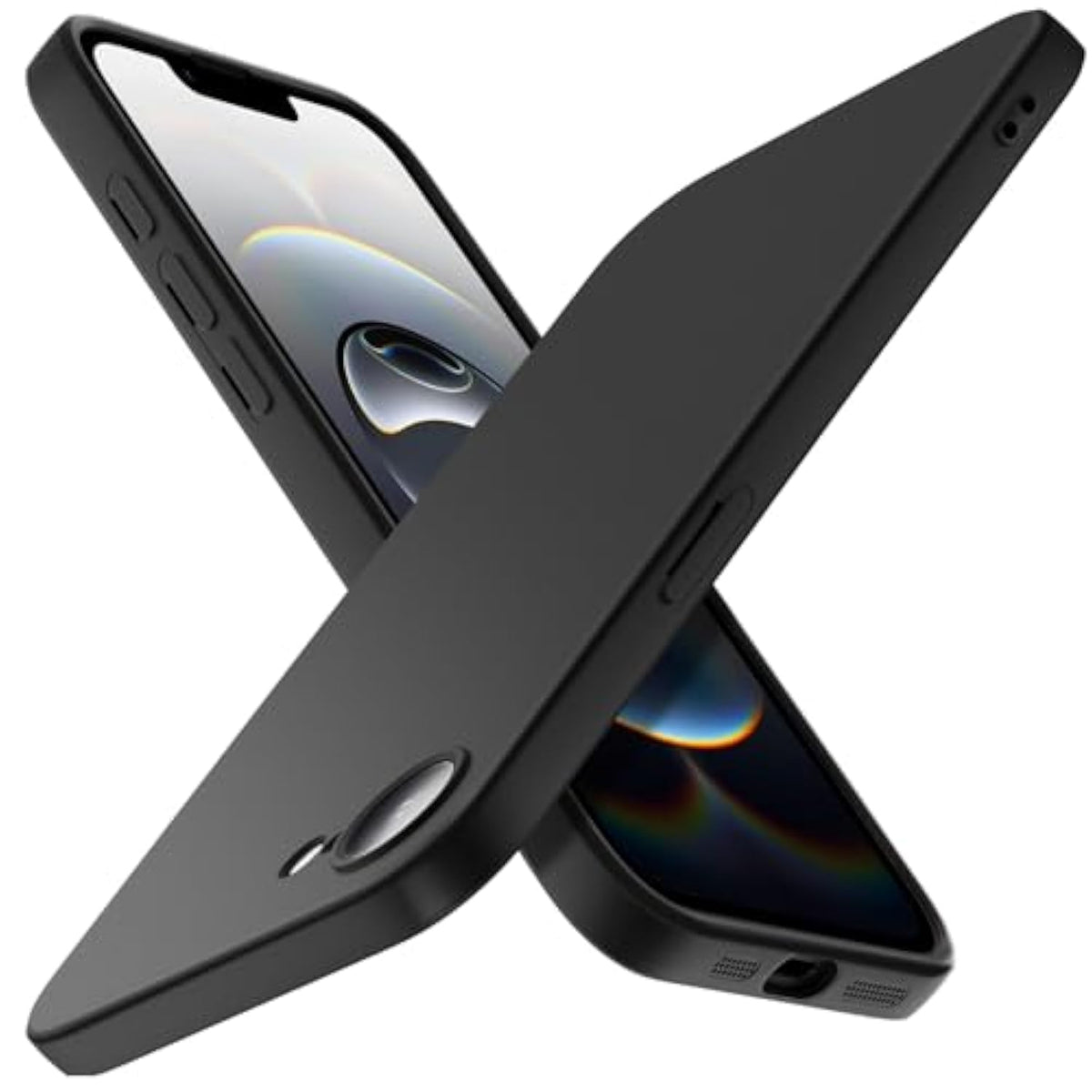 For Iphone 16E Case, Ultra-Thin Silky Soft Touch Lightweight Phone Cover, Slim Fit Anti-Scratch Matte Finish Back Shockproof Cases For Iphone 16E 6.1 Inch 2025, Black