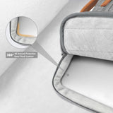 MOSISO 360 Protective Laptop Shoulder Bag, 15-15.6 inch Computer Bag Compatible with MacBook Pro 16, HP, Dell, Lenovo, Asus Notebook, Side Open Laptop Sleeve with 3 Front & 1 Back Pockets, Gray