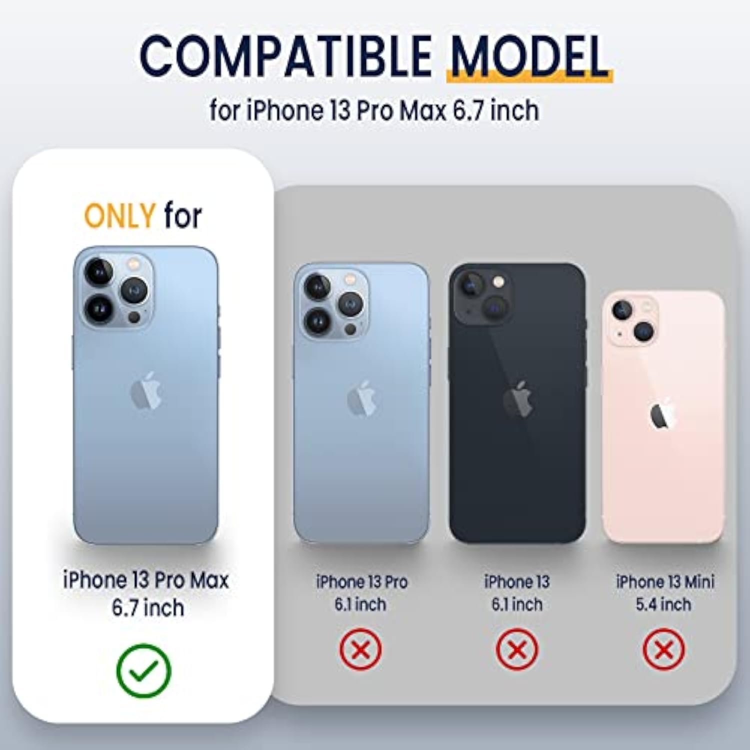 Compatible With Iphone 13 Pro Max Case With Slide Camera Cover & 360° Rotate Ring Stand [Military Drop Protection] Shockproof Heavy Duty Protective, Phone Case With Magnetic Car Mount Holder