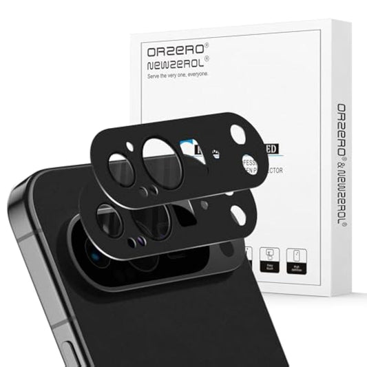 (2 Pack) Camera Lens Protector Compatible For Google Pixel 9 Pro Xl, Protector De Cámera Premium Metal And Glass Precise Camera Cutouts High Definition Anti-Scratch (Black)