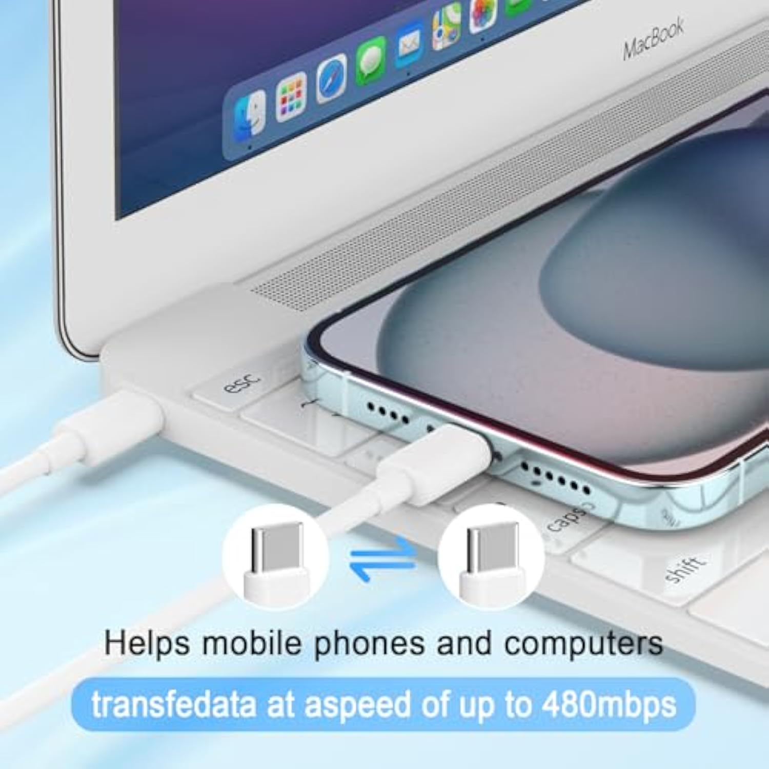 Iphone 16 15 Charger, Usb C Charger, 4-Pack Fast Wall Charging, Usb-C Chargers Block (4-Pack 6 Ft Cable Included) For Iphone 16 15/15 Pro/15 Pro Max/Ipad Pro/Airpods Samsung & More