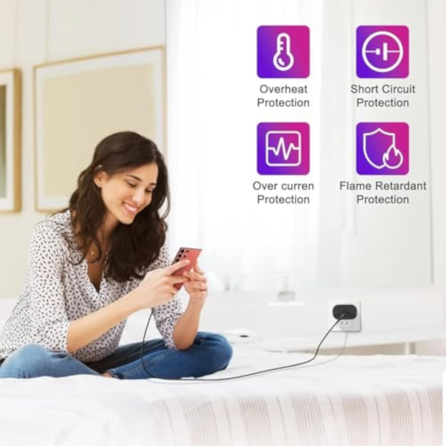 Samsung Usb-C Charger Super Fast Charging 45W Wall Charger & 6.6Ft Cable For Samsung Galaxy S25 Ultra/S25/S25+/S24+/S24 Ultra/S24/S24+/S23 Ultra/S22 Ultra/S21 Ultra