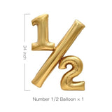 32" gold 1/2 birthday foil balloon for baby half-birthday décor and milestone photoshoots