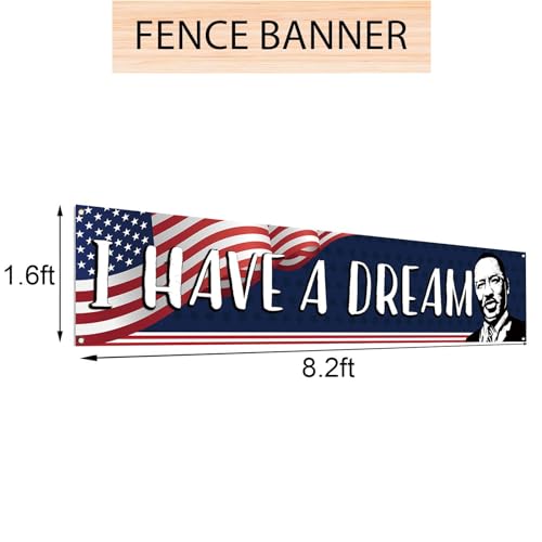 I Have A Dream Banner for Fence MLK Day Decor Martin Luther King Jr. Day Decorations and Supplies for Home Classroom Office