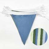 32ft Blue Green Retro Fabric Triangle Banner for Parties & Golf Events