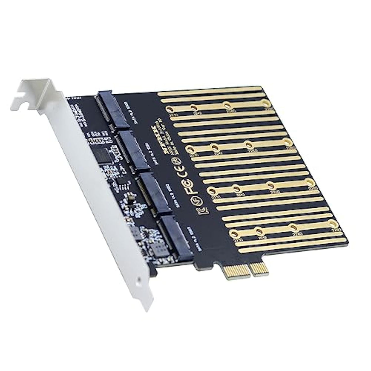 Four Sata Ngff Key B+M Ssd To Pci-E 1X Mainboard Desktop Adapter Converter Ssd