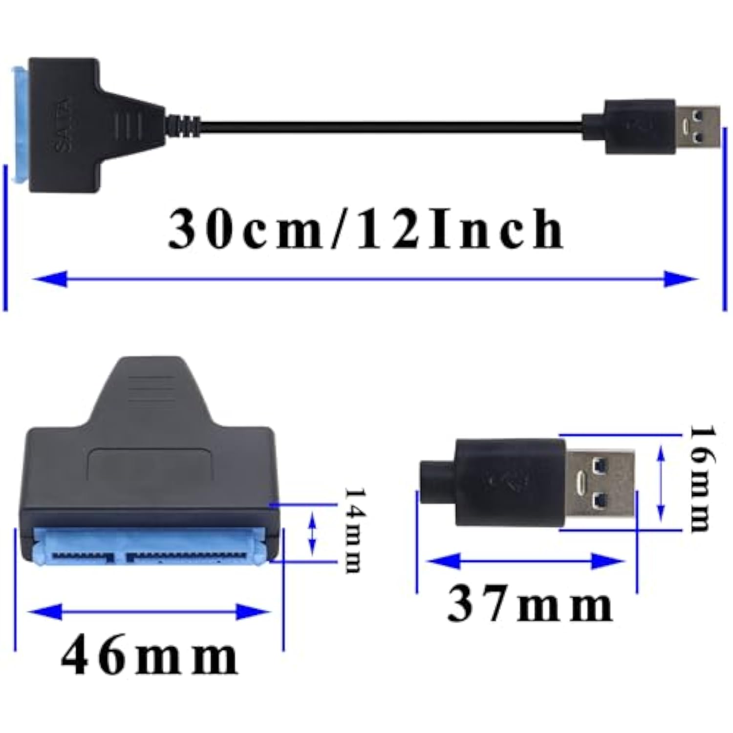 Sata To Usb Cable - Usb 3.0 To 2.5” Sata Iii Hard Drive Adapter - External Con