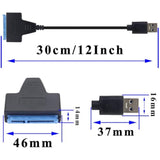 Sata To Usb Cable - Usb 3.0 To 2.5” Sata Iii Hard Drive Adapter - External Con