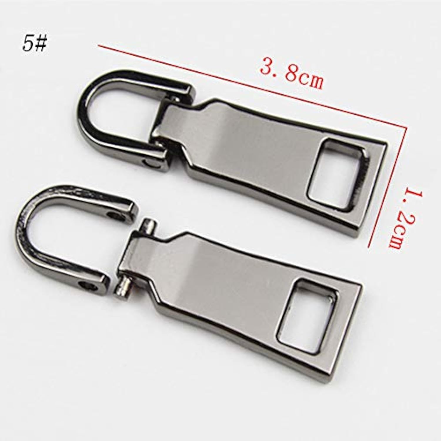 12 Pieces Zipper Head Luggage Accessories Replacement Metal Zipper Pul