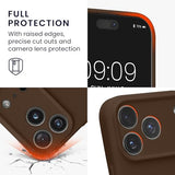 Case Compatible with  iPhone 17 Pro Case - Slim TPU Silicone Phone Cover - Soft Touch Finish - Chocolate