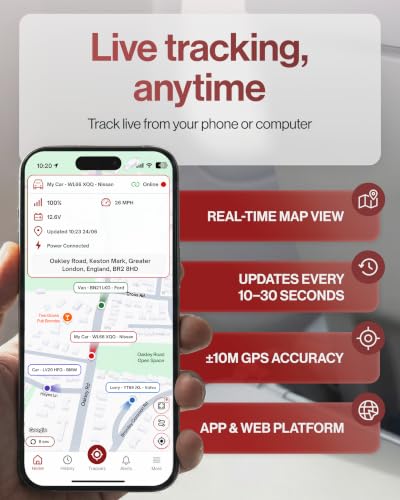 Plug - 4G Lte Car Gps Tracker, Vehicle Location Every 10-30 Seconds, Multiple Geofences, Route Playback, Monitor Speed, Driving Behaviour, No Activation Fees, Cancel Anytime, 7 Day Free Trial