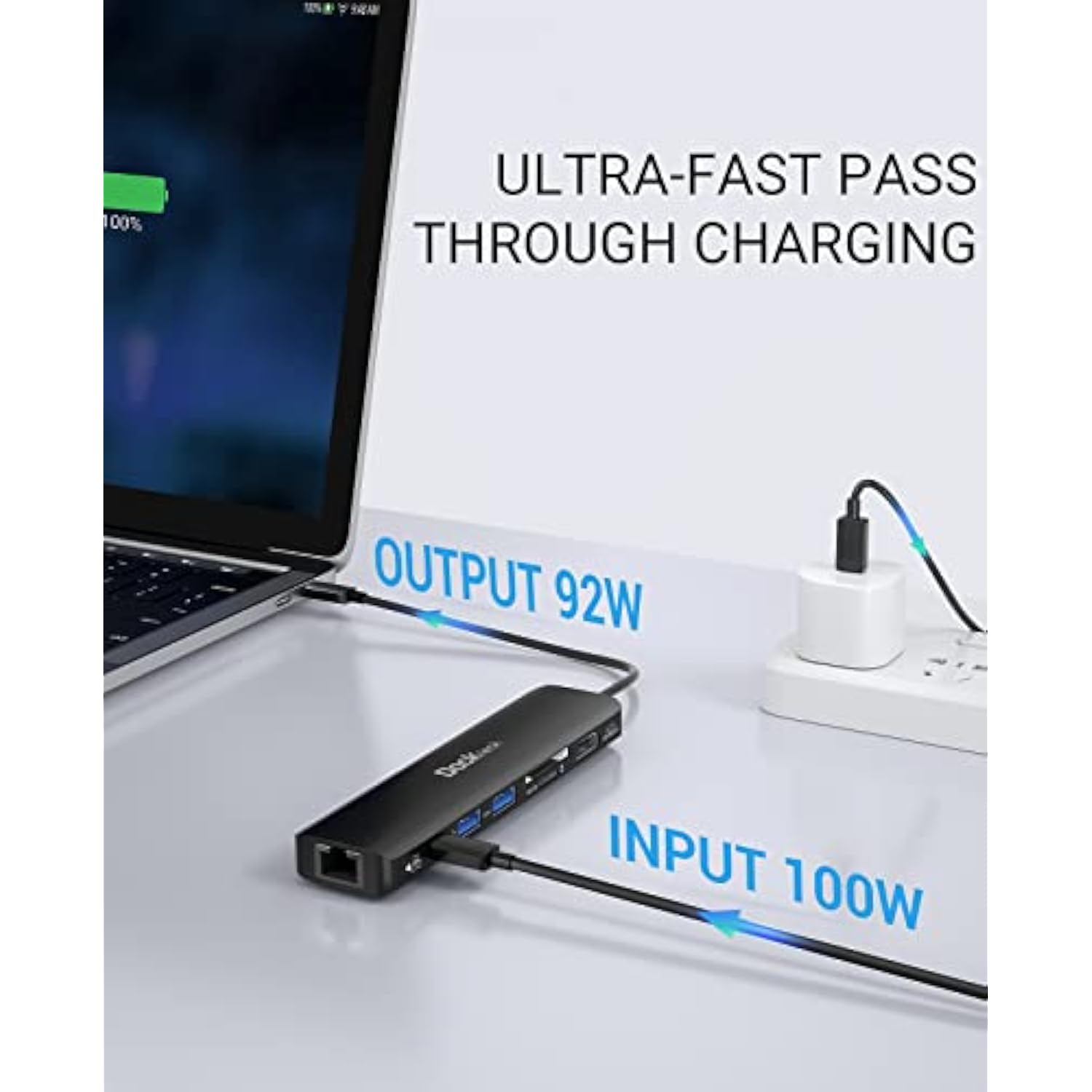 Usb C Hub 4K 60Hz, 7-In-1 Usb C Pd Ethernet Hub Dongle With 4K 60Hz Hdmi, 1Gbp