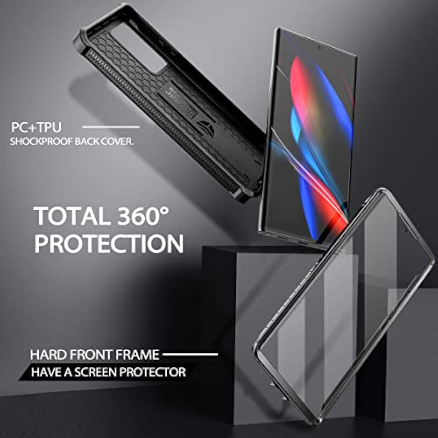 For Samsung Galaxy Note 20 Ultra 5G Case, [Built In Screen Protector And Kickstand] Heavy Duty Military Grade Protection Shockproof Protective Cover For Samsung Galaxy Note 20 Ultra Black