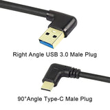 Gold Plated Short Right Angle Usb Type C Cable, 90 Degree 18W Fast Charging Us