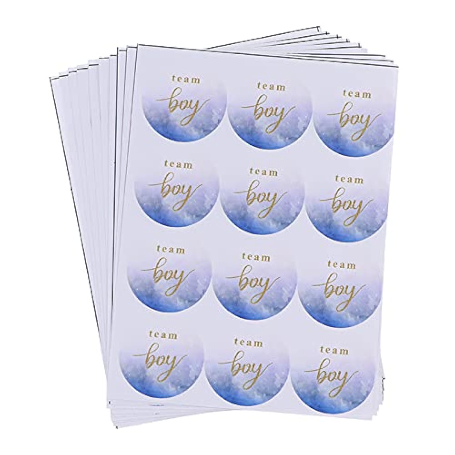 Gender Reveal Stickers For Party Invitations And Voting Games, 120Pcs Team Boy And Team Girl Labels With Gold Foil For Reveal Parties And Baby Showers (Pink,Navy)