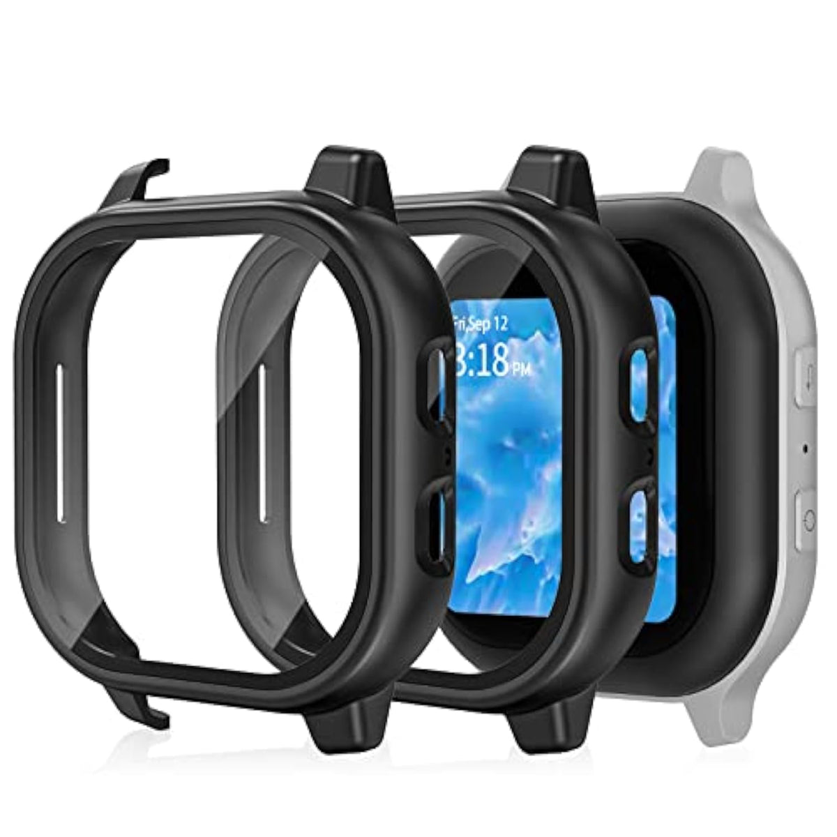 2 Pack Protective Case Compatible With Gabb Watch Screen Protector, Hard Pc Bumper Cover Built-In Tempered Glass Compatible For Gabb Kids Watch 2/1 Accessories?Not Compatible For Gabb Watch 3/3E?