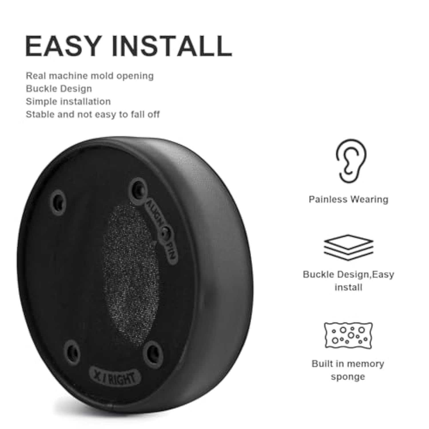 Fidelio X2 Cooling Gel Ear Pads Replacement Ear Cushions Compatible With Philips Audio Fidelio X2Hr, X2, X1 Headphones High-Density Memory Foam Earpads Earmuffs Ear Cups Cover Repair Parts - Black