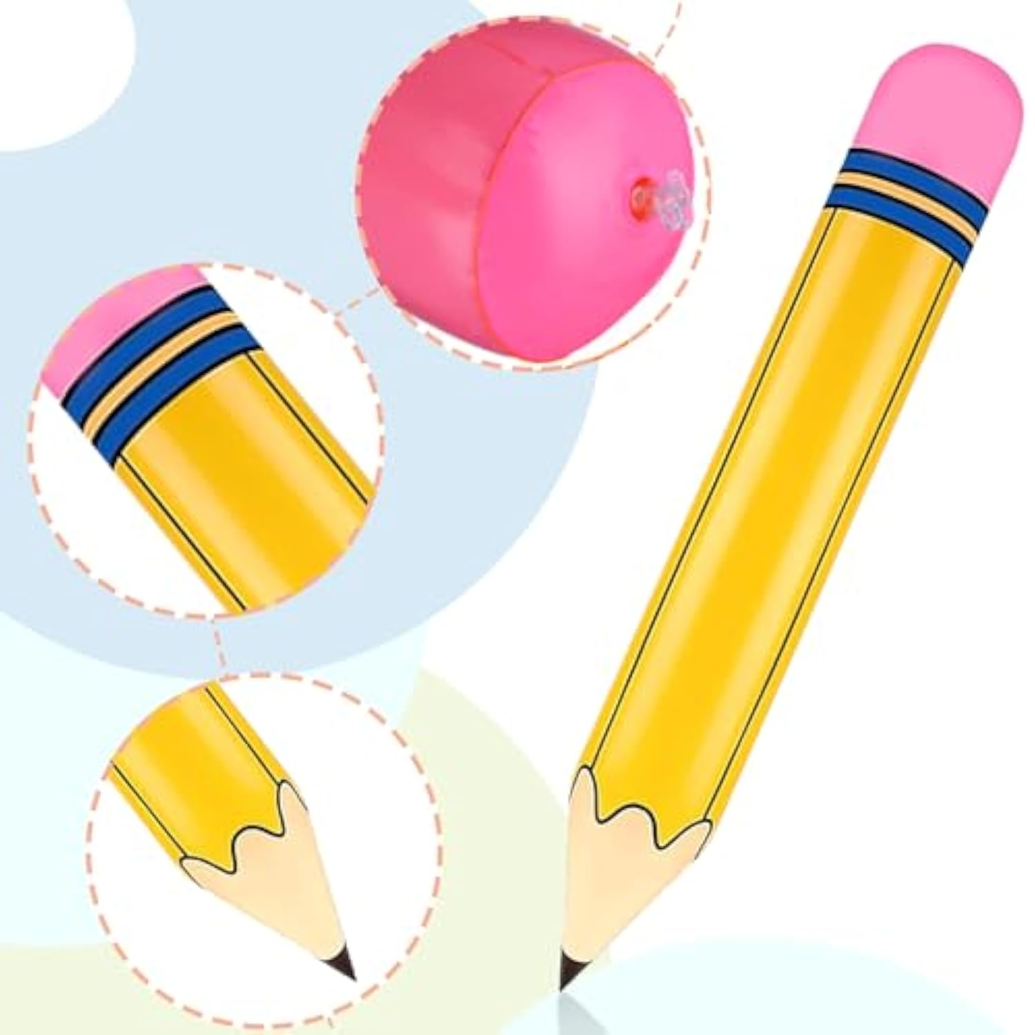 2Pcs 27" Giant Pencil Balloons Inflatable Back to School & Party Photo Props