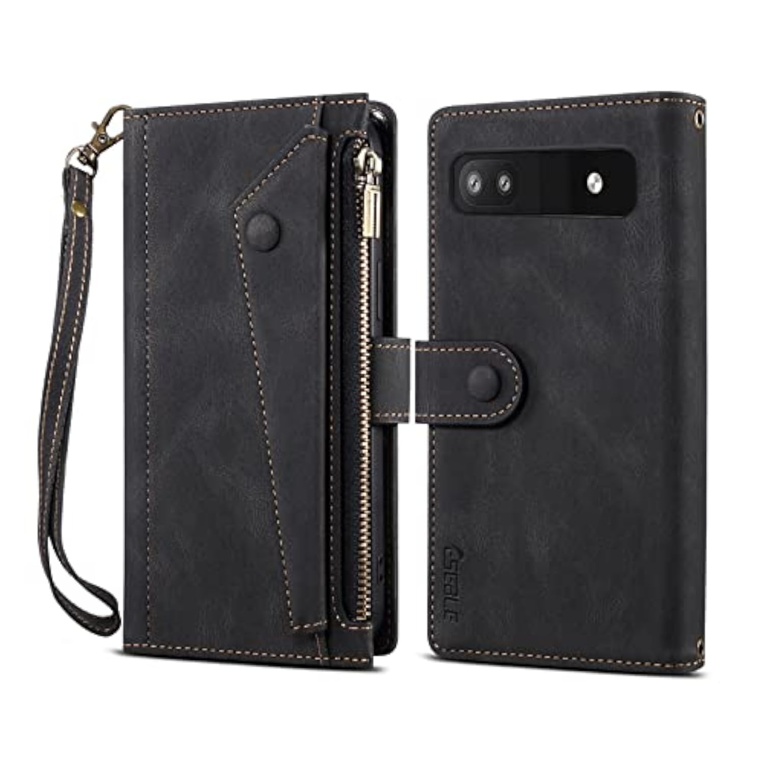Pixel 7 Pro Case Wallet With 8 Card Slots Kickstand Wrist Strap