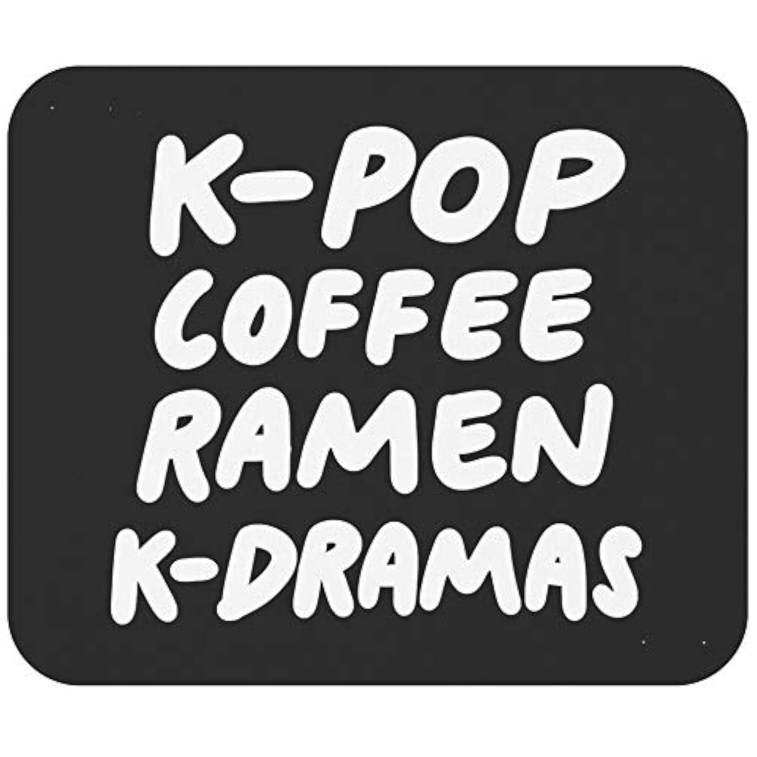Funny Coffee 9 Inch Mousepad Cafe Mousemat - K-Pop Coffee Ramen K-Dramas Funny South Korean Tee