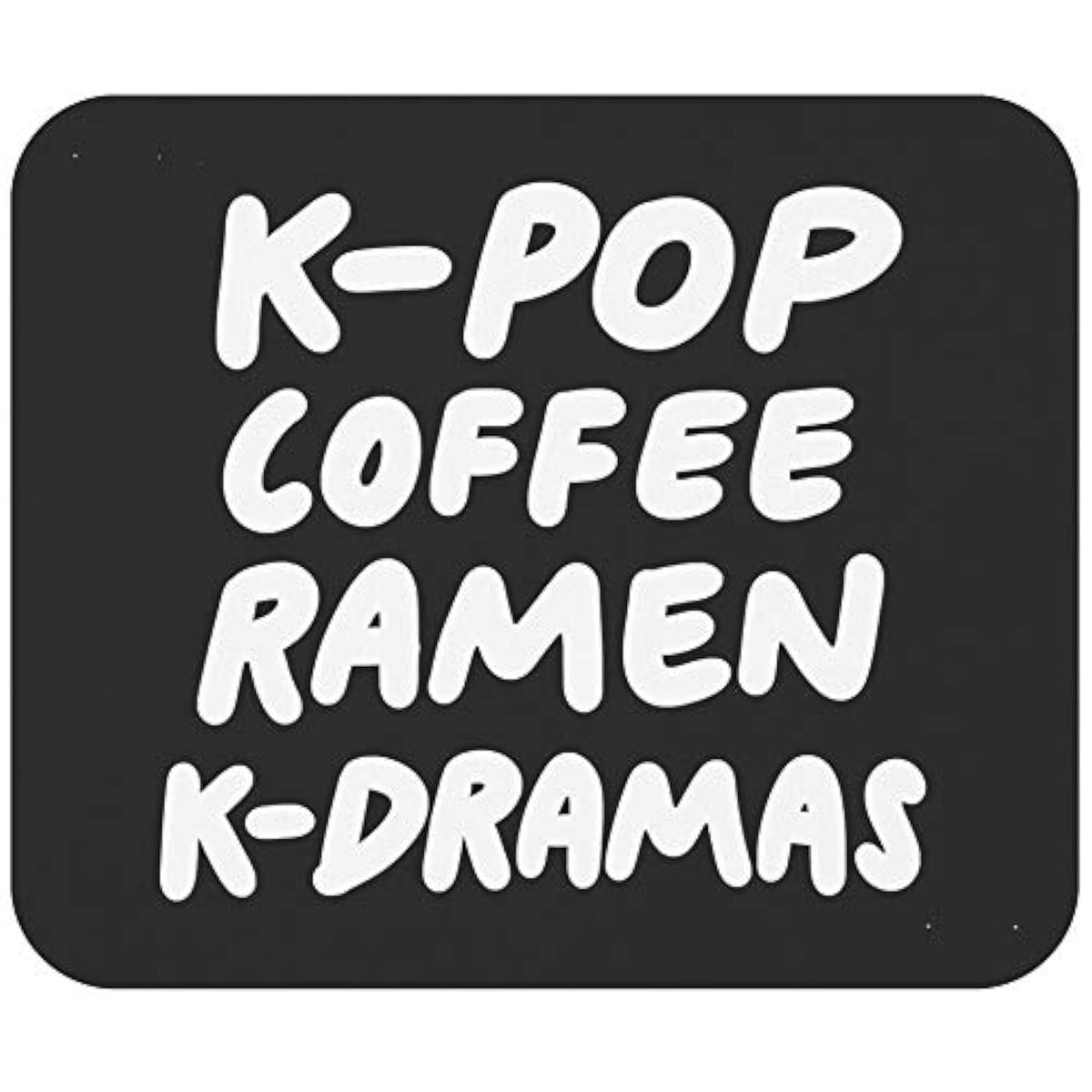 Funny Coffee 9 Inch Mousepad Cafe Mousemat - K-Pop Coffee Ramen K-Dramas Funny South Korean Tee