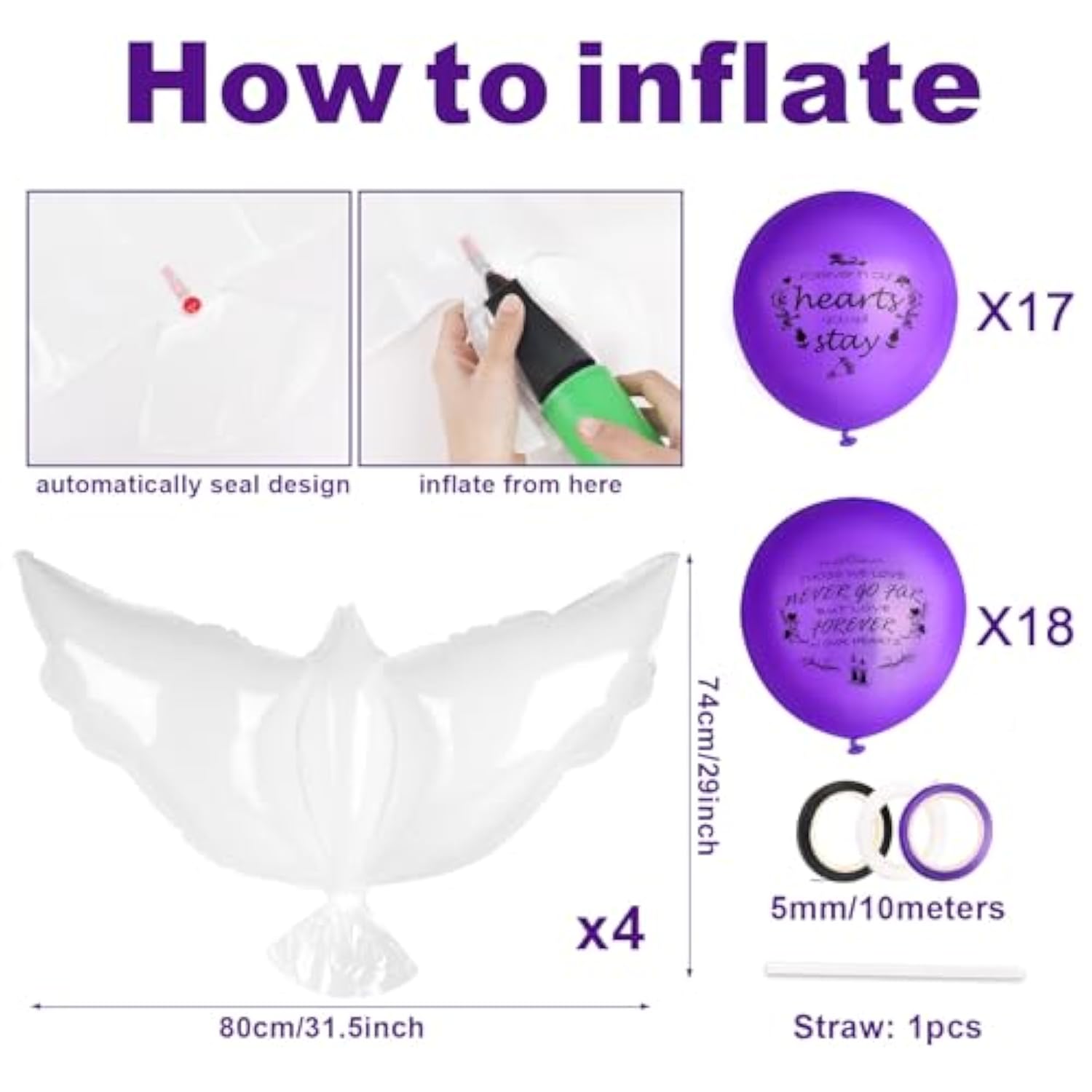 39 Pcs Dove Memorial Balloons To Release In Sky Peace Dove Purple Biodegradable Balloons Memory Life Floting Balloon For Funeral Condolence Anniversary Happy Heavenly Memorial Decorations