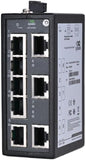 Inhand Networks 8-Port Unmanaged Industrial Ethernet Network Switch, 8* 10/100/Base-T(X) Adaptive Rj45 Ports, Operating Temperature From -40°C To +75°C, Ip30, Din Rail , Fcc/Ce/Ul Certification