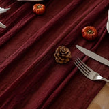 Deep Beige Cheesecloth Table Runner 120 Inches Fall Party Home Decorations