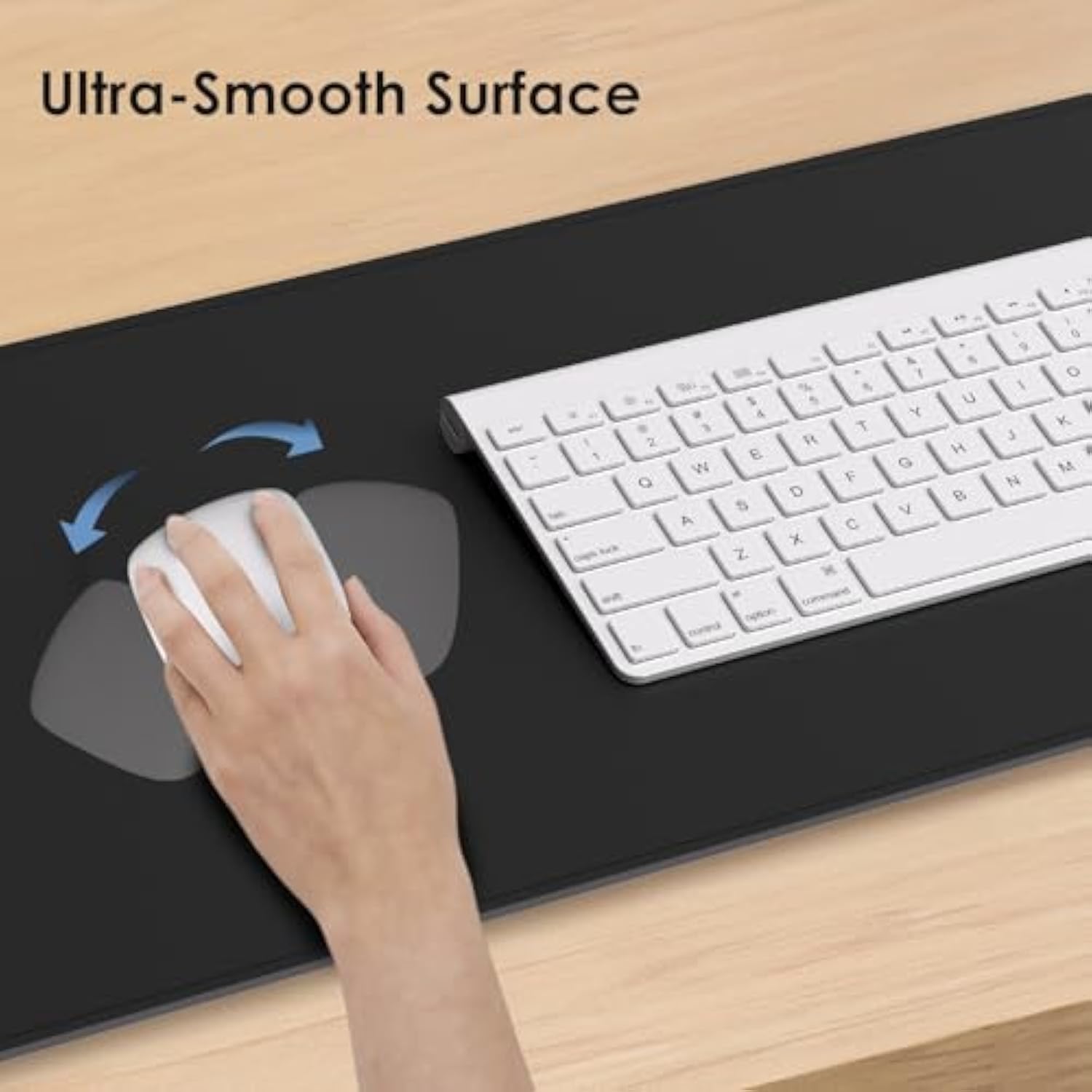 Magnetic Mouse Pad With Wireless Charging, 31'' X 11.7'' Extra Large Desk Pad, Waterproof And Scratch-Resistant Mousepad, Charcoal Black Computer Mouse Mat For Macbook, Pc, Laptop