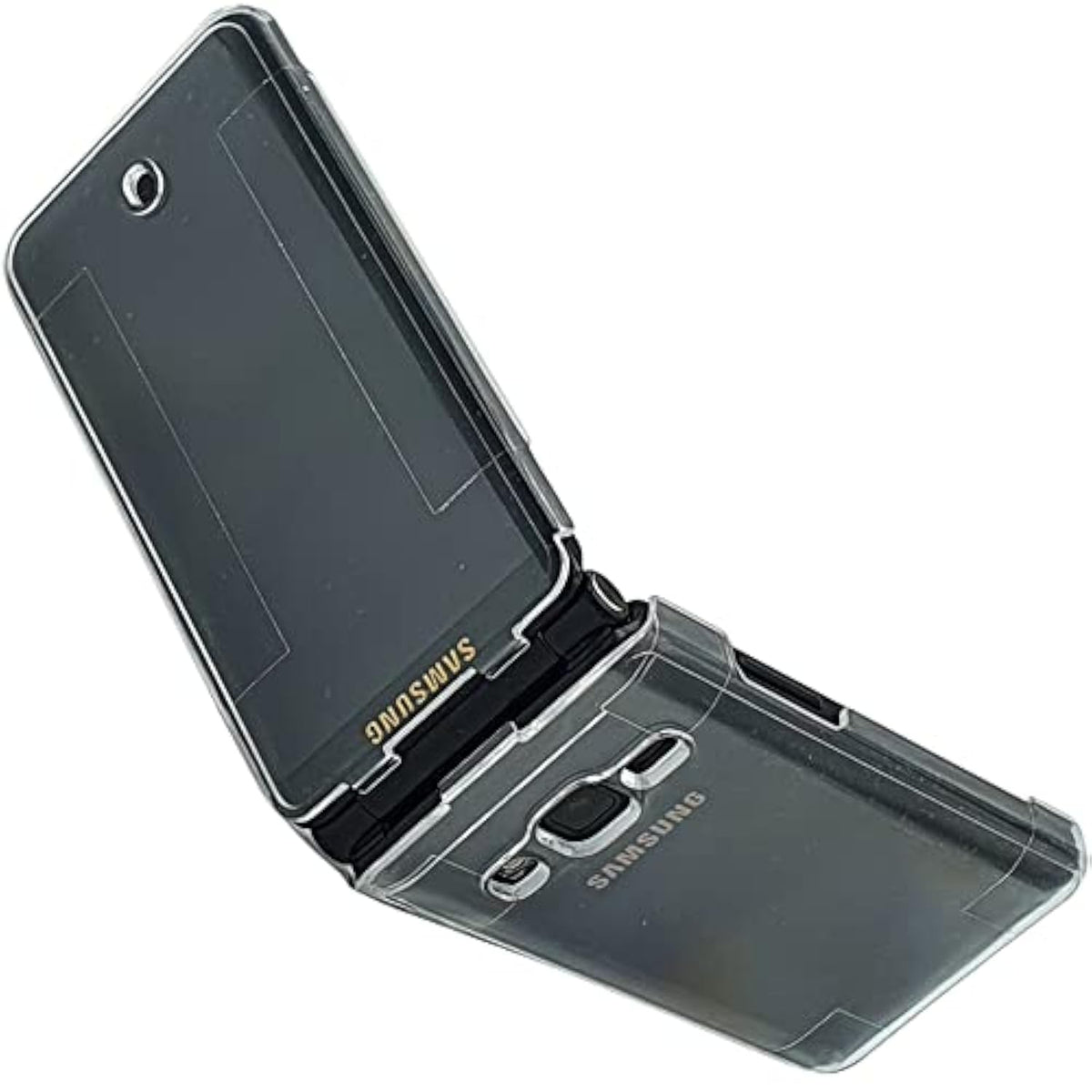 Shockproof Protection Hard Phone Case Protective Clear Cover For Samsung Galaxy Folder 2 Sm-G160 / Sm-G160N / Sm-G1650W / Sm-G165N / Sm-G1650 (Transparent)