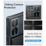 Samsung Galaxy S24 Ultra Premium Leather Wallet Case with Card Holder and Kickstand, Black
