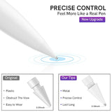 5-Pack Replacement Tips for Apple Pencil 1st/2nd Gen & USB-C Precise Nibs