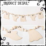 Halloween Ghost Garland: Farmhouse Style Wood Bead Banner