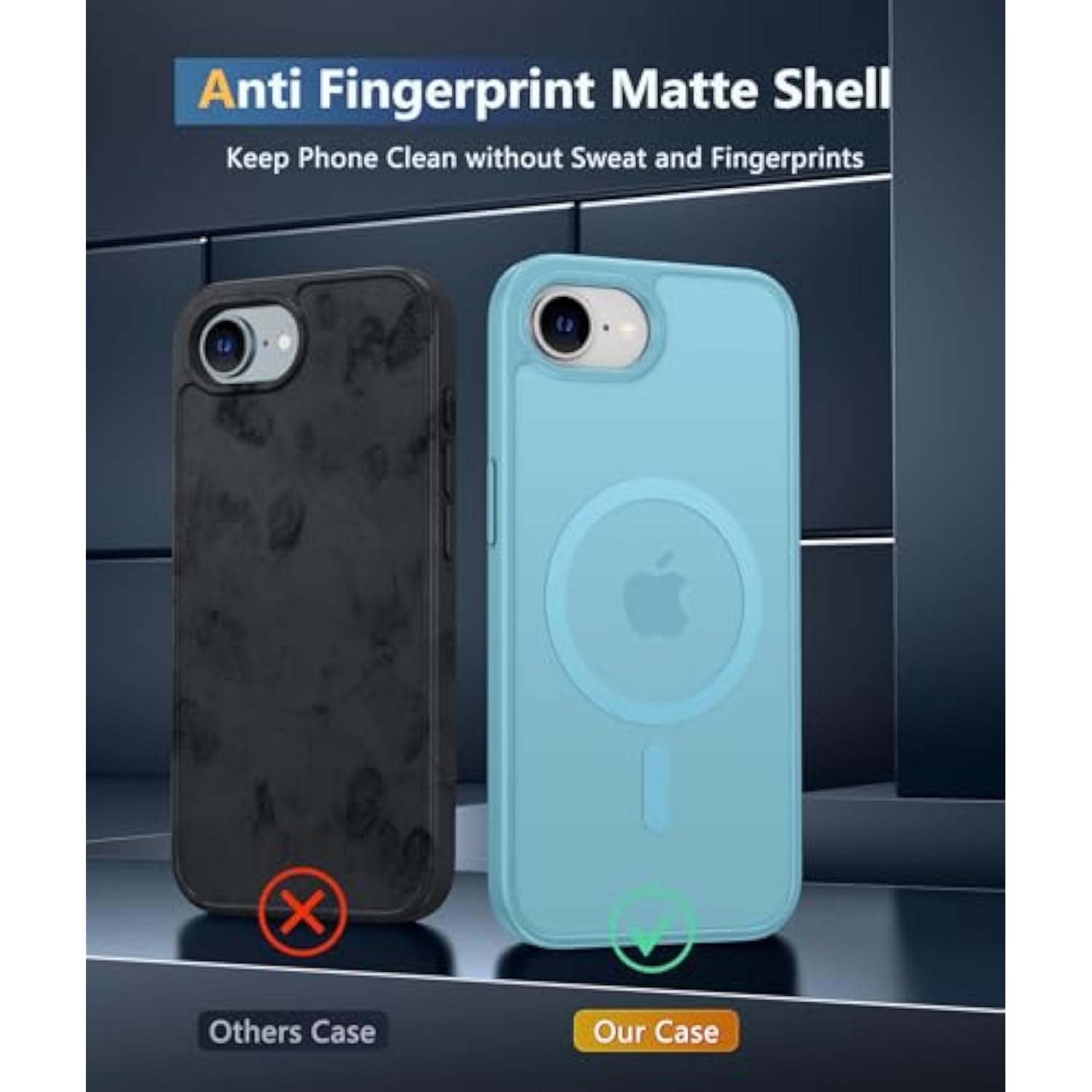 For Iphone 16E Phone Case: Iphone 16E 2025 Magnetic Matte Grade Drop Protection Phone Cover | Slim Anti-Slip Durable Shockproof Cases