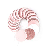 Rose-Gold Pink-White Party Decorations Paper-Garland - 52Ft Valentines Birthday Baby Bridal Shower Streamers Banner,Mothers Day Bachelorette Engagement Wedding Supplies Bunting