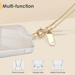 Phone Lanyard/Chain Corssbody Hands-Free Cell Phone Lanyard For Women Detachable Iphone Strap Corssbody Universal Neck Phone Holder Chain For Phone Case With Clear Phone Tether Tabs