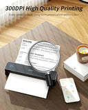 Portable Thermal Printer, Mt610 Pro Wireless For Travel, 300 Dpi Bluetooth Inkless Printer Support 8.5" X 11" Us Letter&A4&A5 Thermal Paper For Home, Compatible With Ios, Android, Laptop, Black