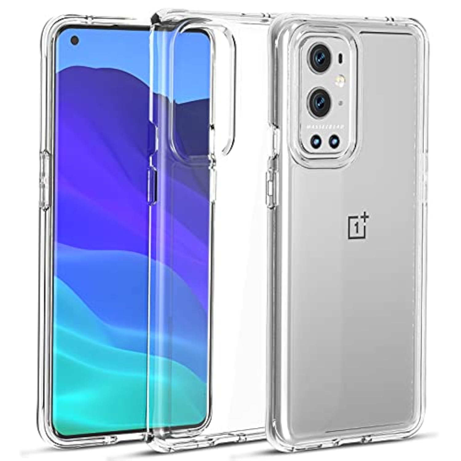 Clear Case for OnePlus 9 Pro Shockproof Protective Phone Case Cover with Wireless Charging Support, Transparent Clear