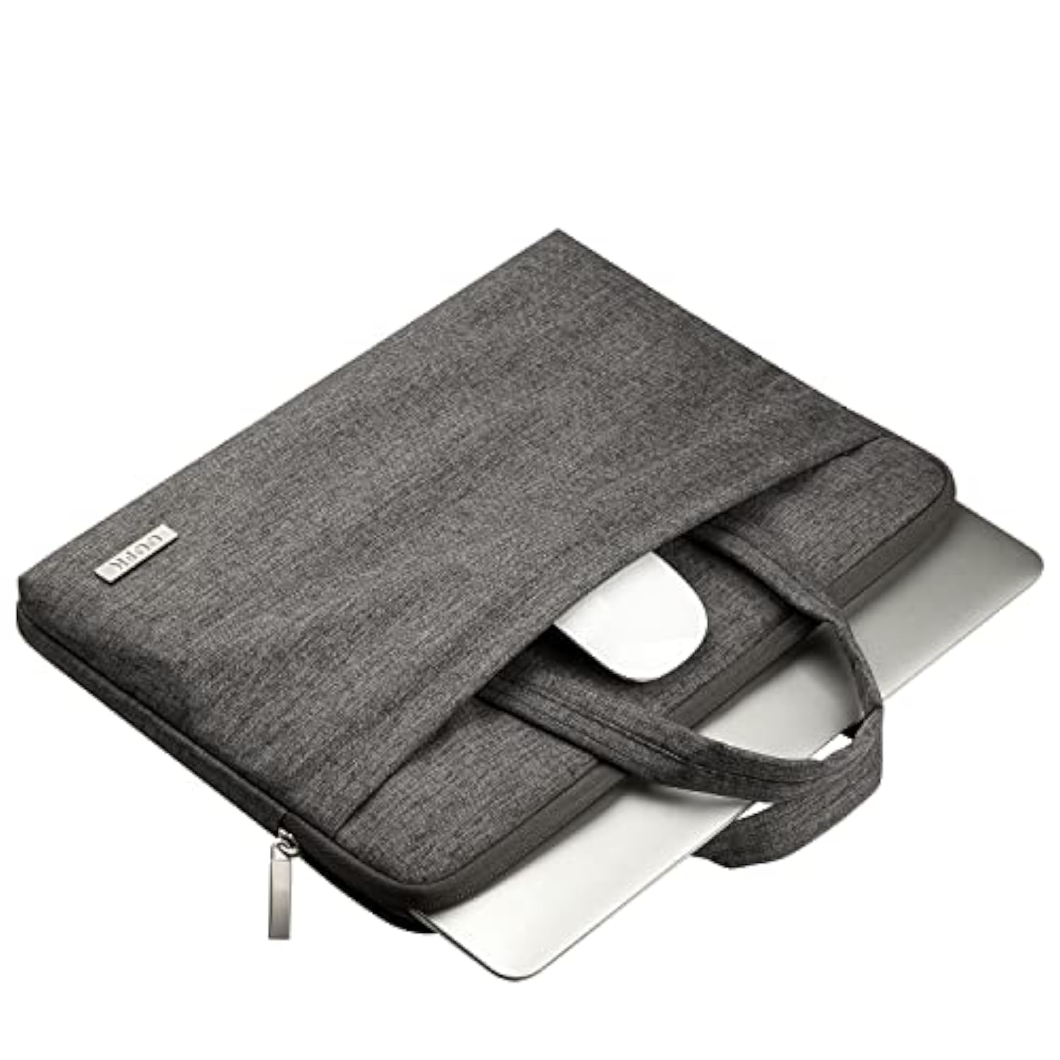 Laptop Bag For 13 Inch Macbook Air Pro M1 14 Inch Hp Laptop Case Cover Chromebook Pavilion X360 Stream 14" Asus Acer Lenovo 14In Computer Sleeve With Handle Waterproof Canvas Briefcase Black Grey
